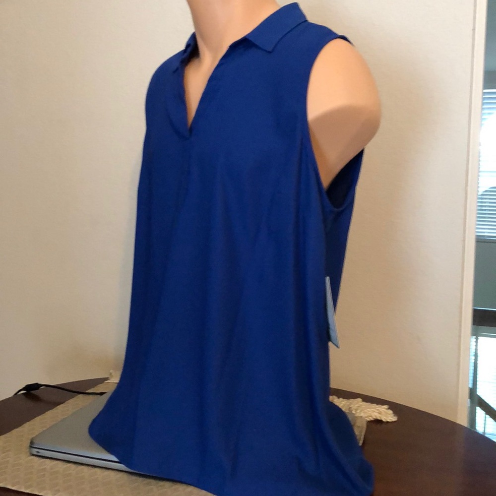 Dana Buchman sleeveless blouse Blue XL - New w/tag